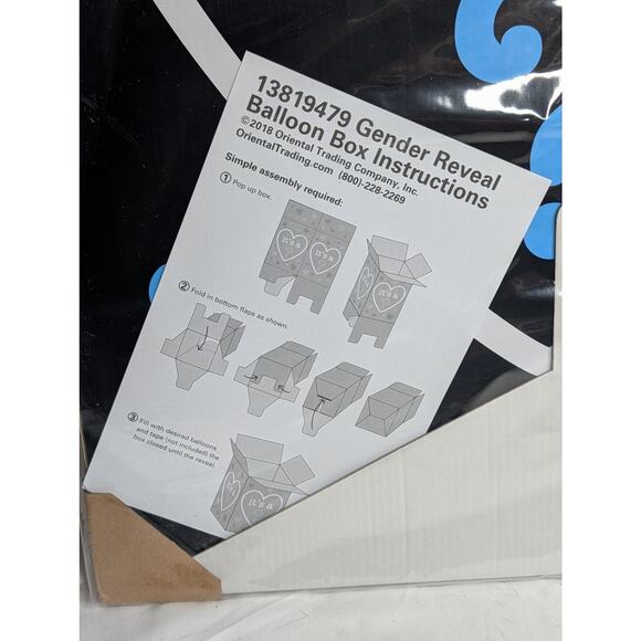 Oriental Trading Its a Boy or Girl Gender Reveal Party Balloon Box Brand New - Picture 4 of 4